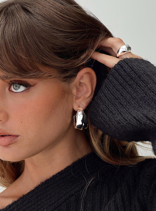 Zaveri Earrings Silver women's earrings by Ellevoria