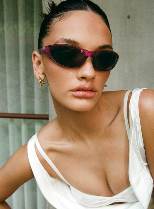 Rave On Sunglasses Burgundy women's sunglasses by Ellevoria