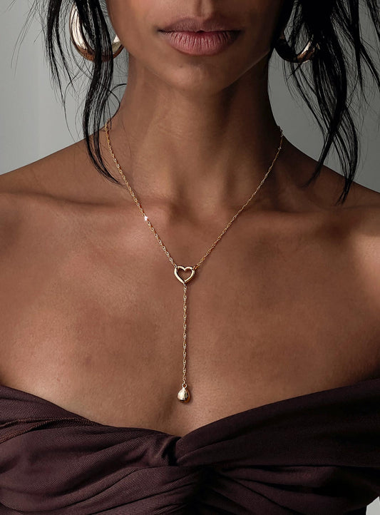 Reach Me Necklace Gold women's necklace by Ellevoria