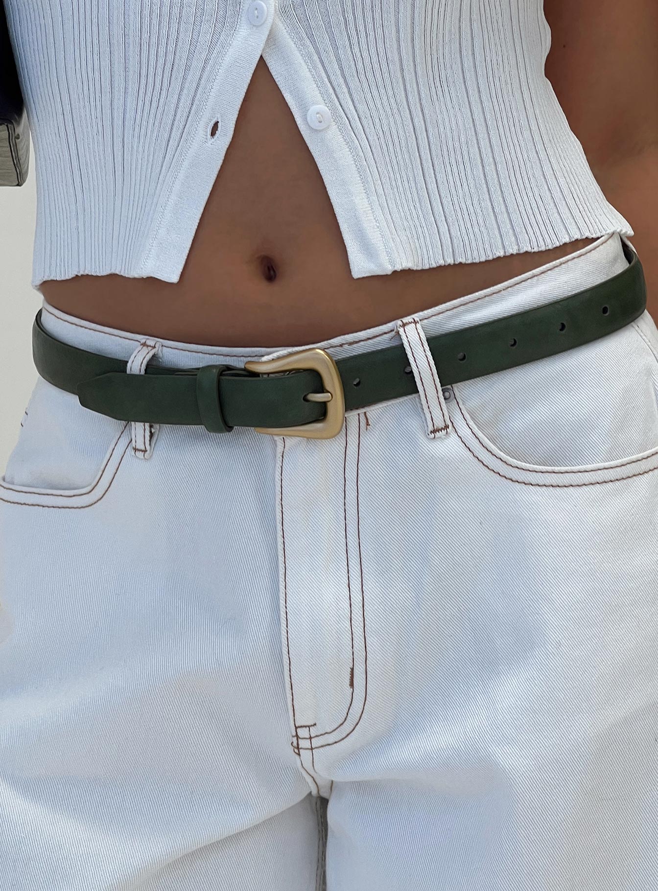 Rowland Belt Green women's belt by Ellevoria