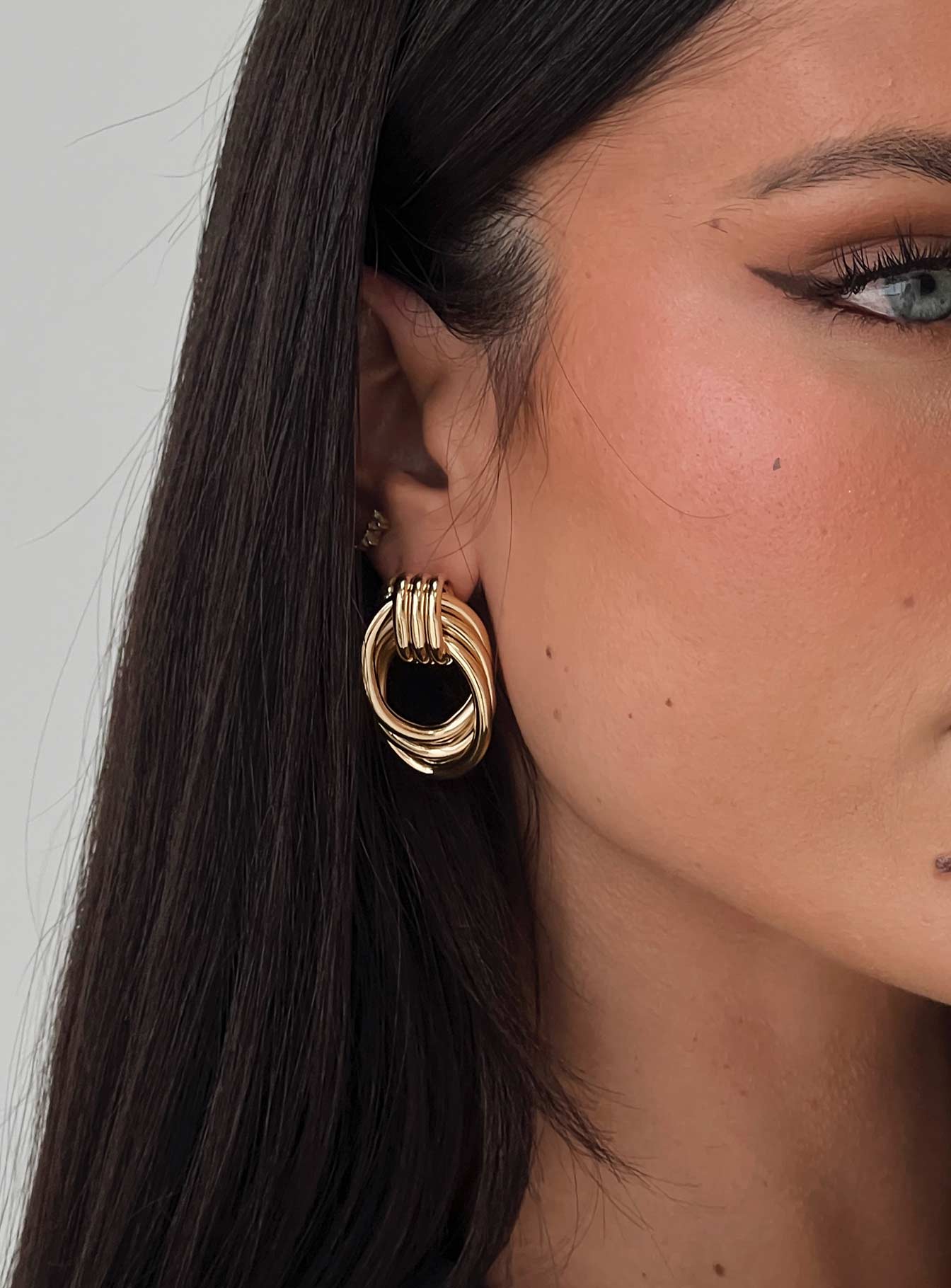 Big Star Linked Earrings Gold women's earrings by Ellevoria