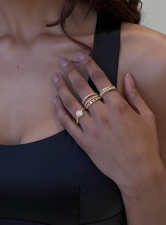 All For Love Ring Pack Gold women's ring by Ellevoria
