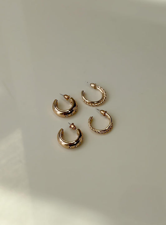 Eventually Earring Set Gold women's earrings by Ellevoria