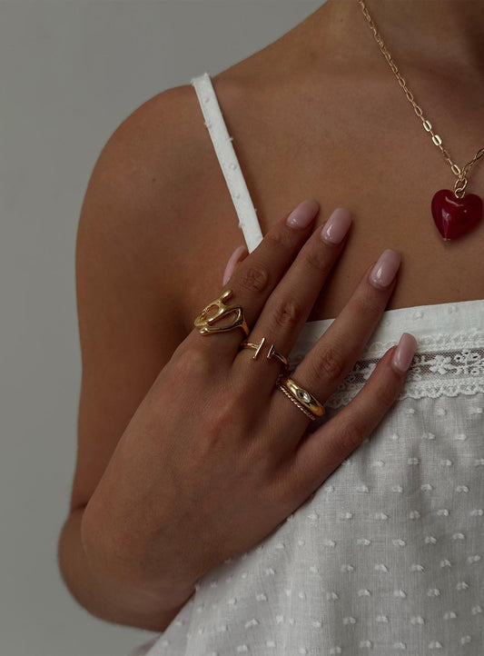 Better Together Ring Set Gold women's ring by Ellevoria