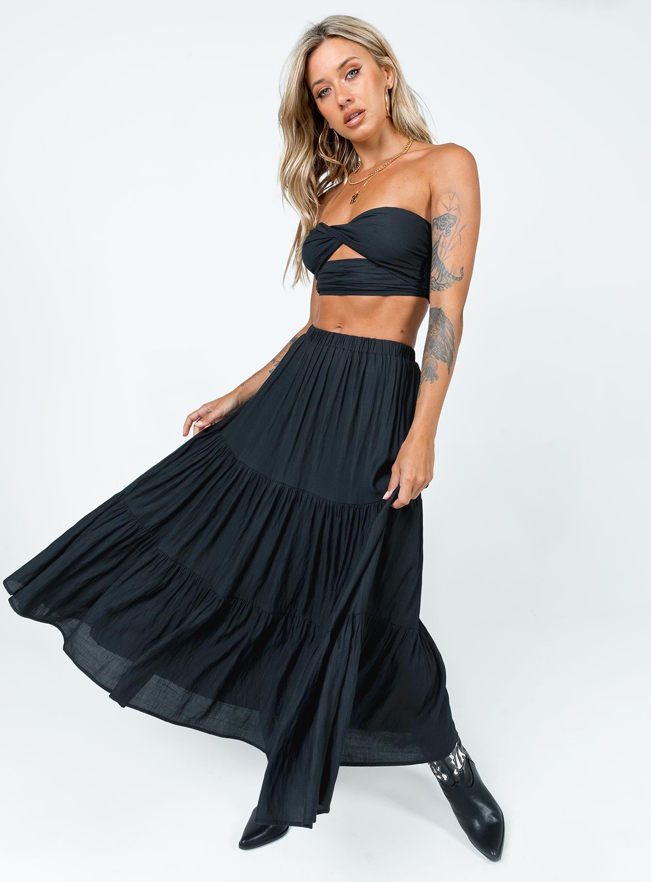 Allie Set Black women's skirt set by Ellevoria