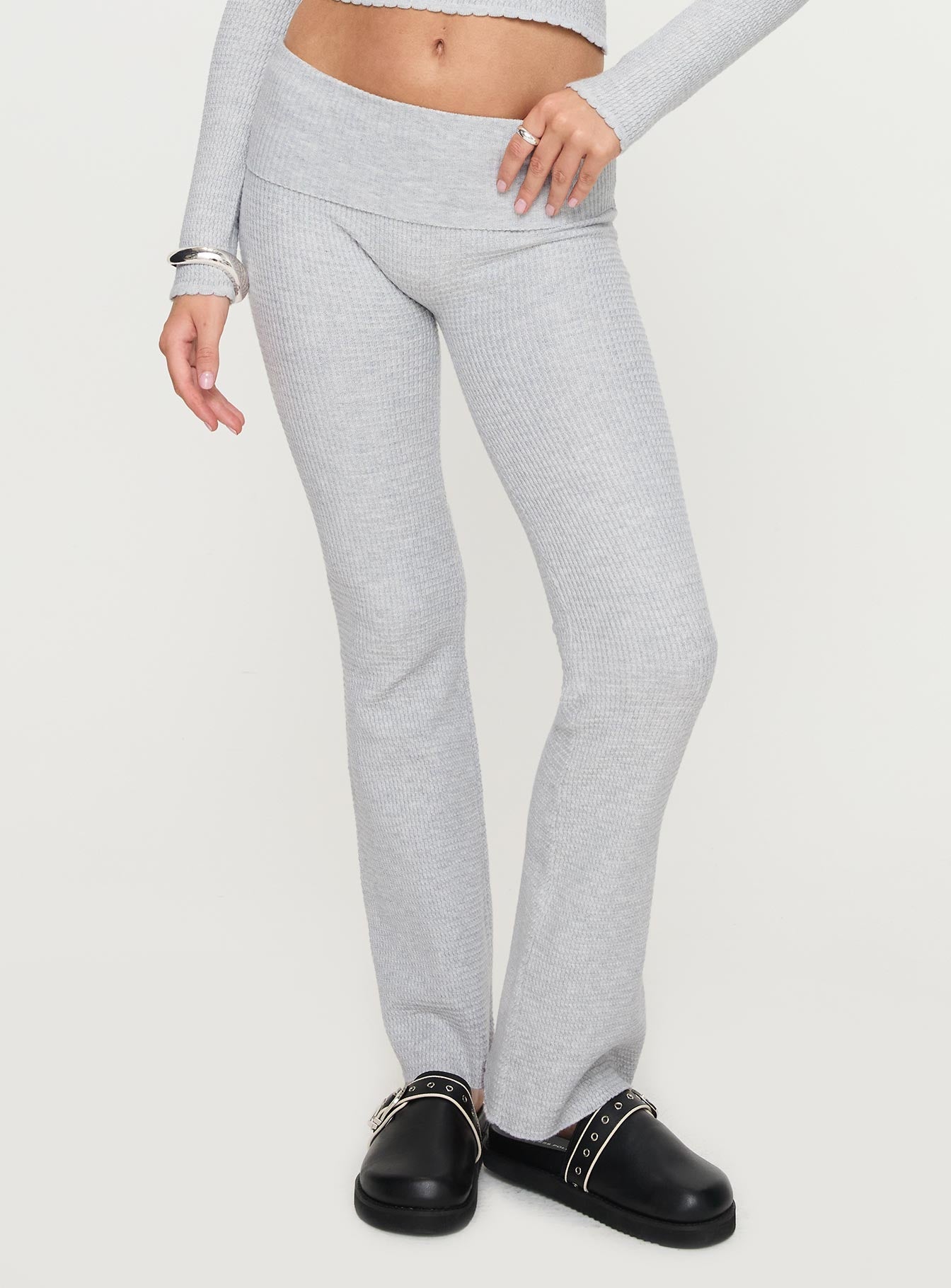 Closed Eyes Flared Pant Grey women's pant set by Ellevoria
