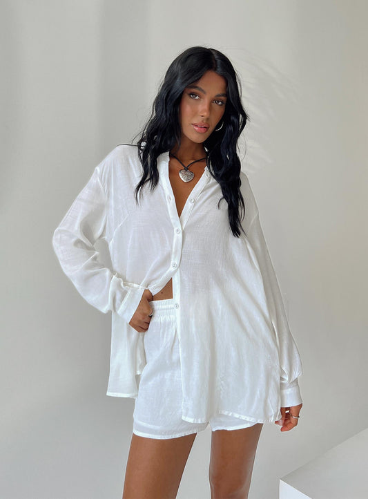 The Chloe Set White - women's shirt by Ellevoria