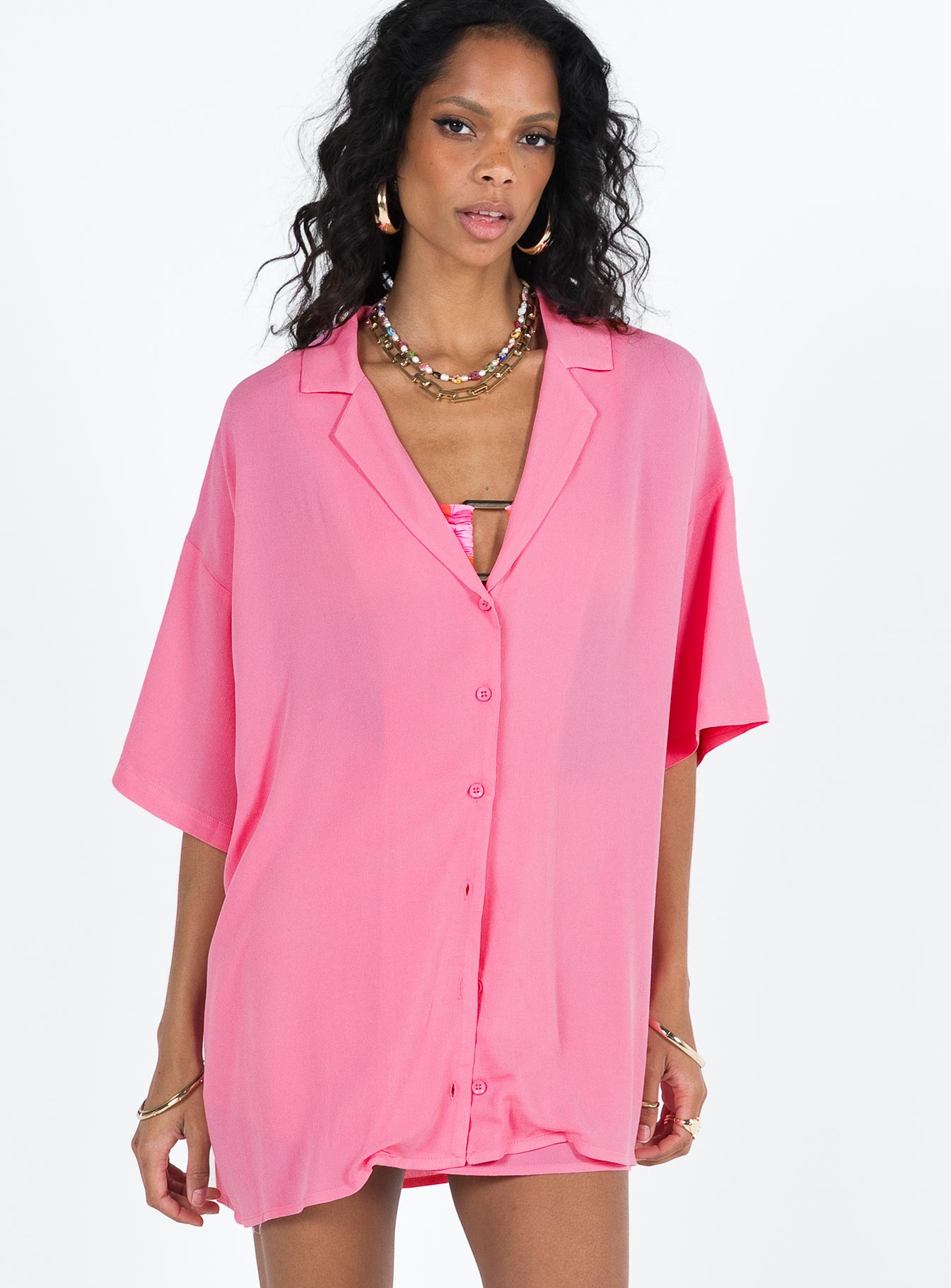 Caraliia Shirt Pink - women's shirt by Ellevoria - view 4