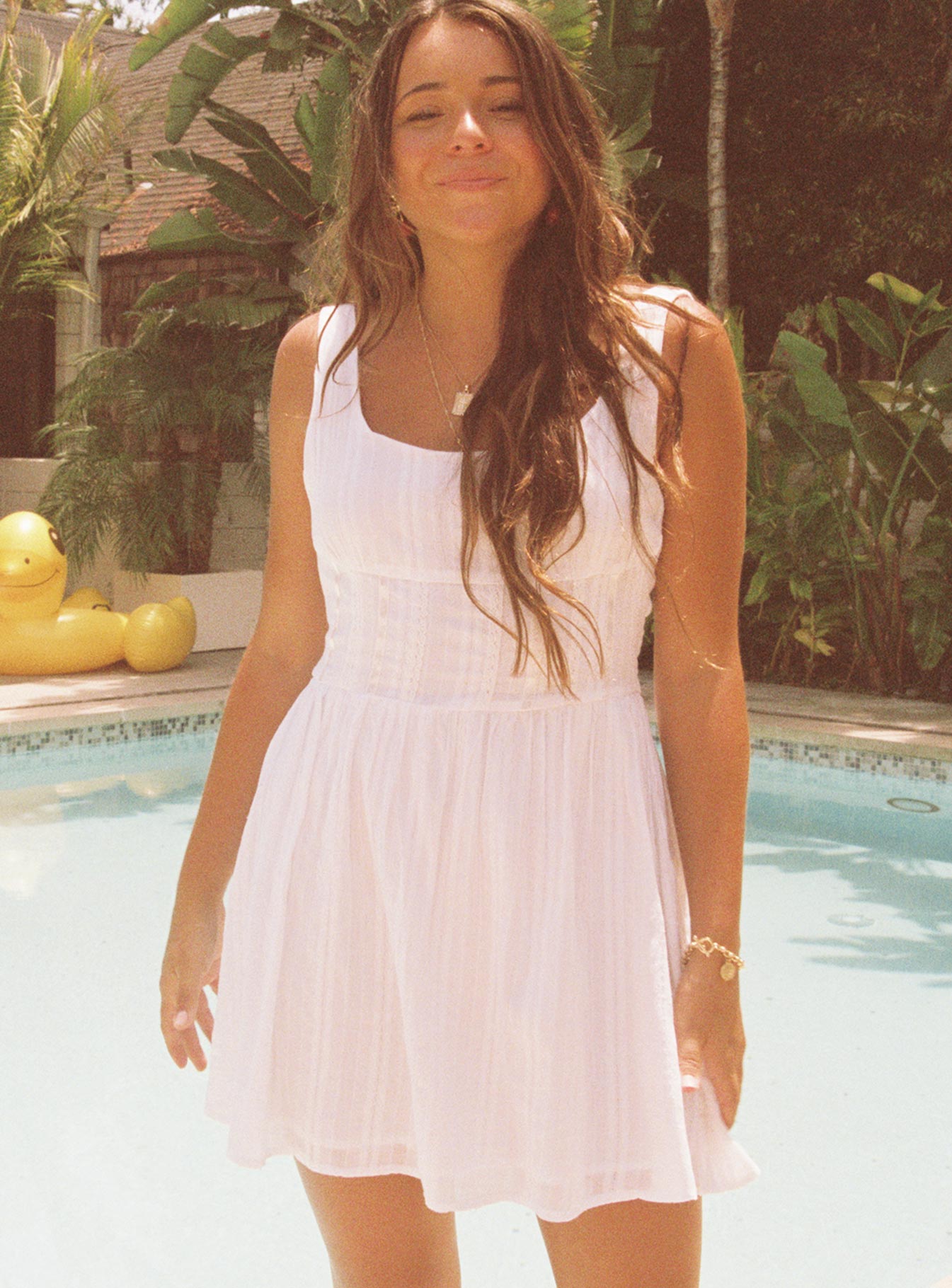 Lorinda Mini Dress White - women's fashion by Ellevoria - view 8