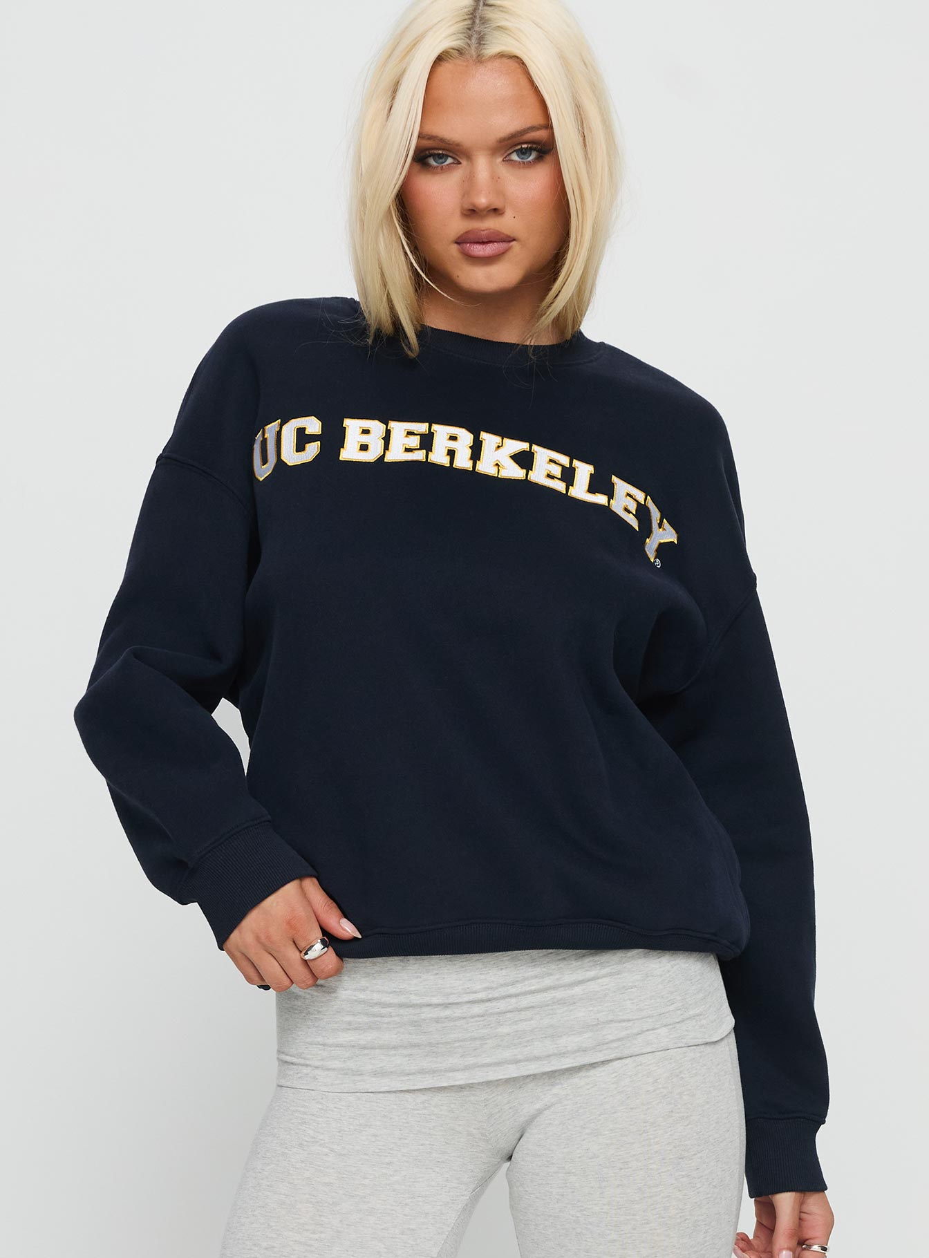 UC Berkeley Offside Crewneck Sweatshirt Navy women's sweater by Ellevoria