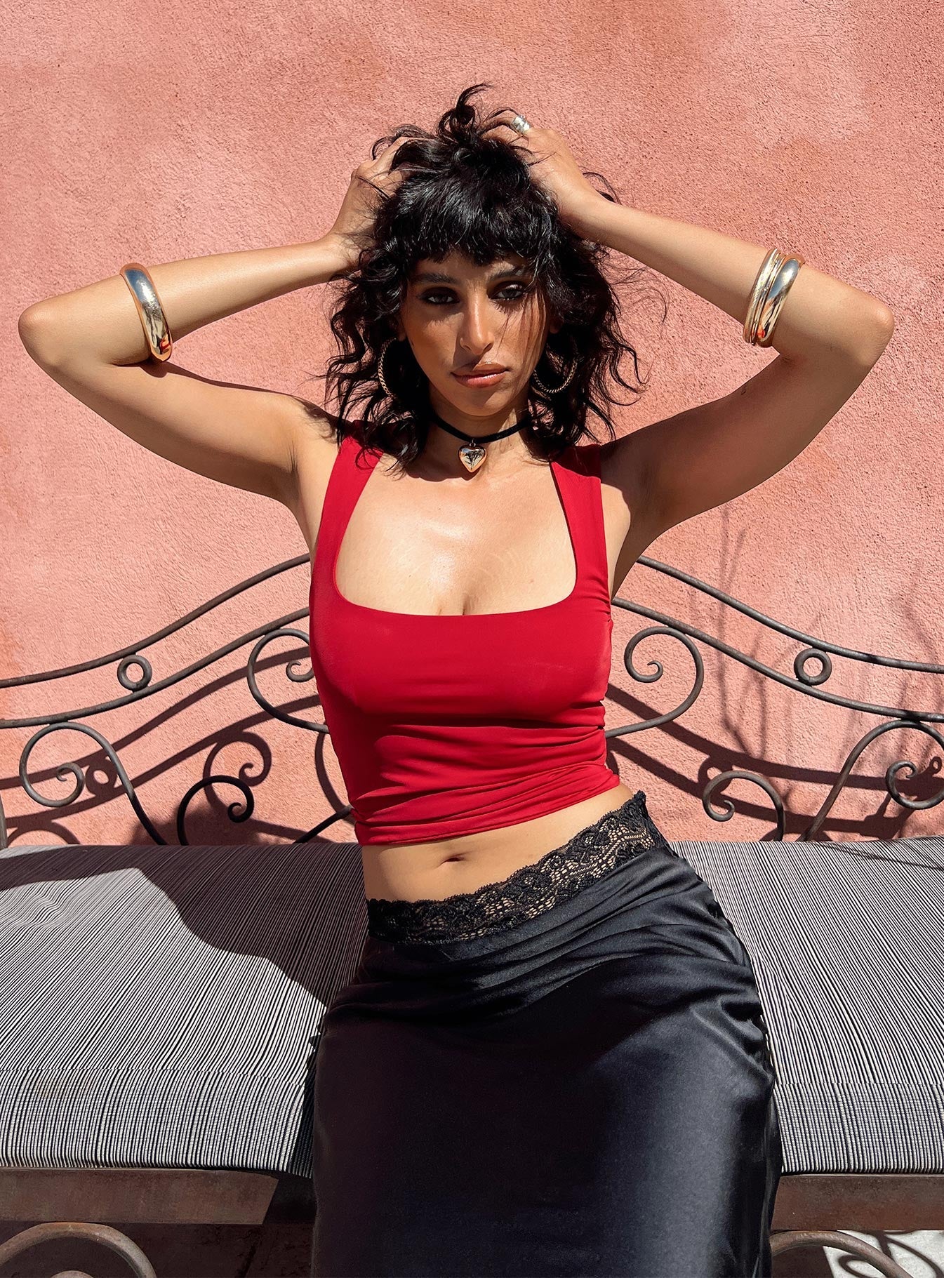 Back In Time Top Red - women's top by Ellevoria - view 13