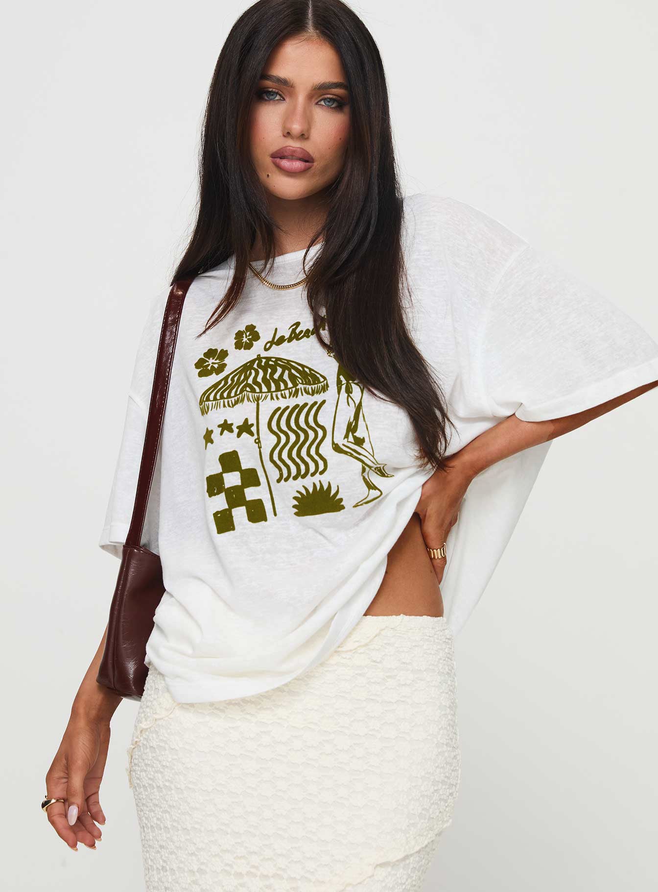 Nozomi Tee White - women's top by Ellevoria - view 2