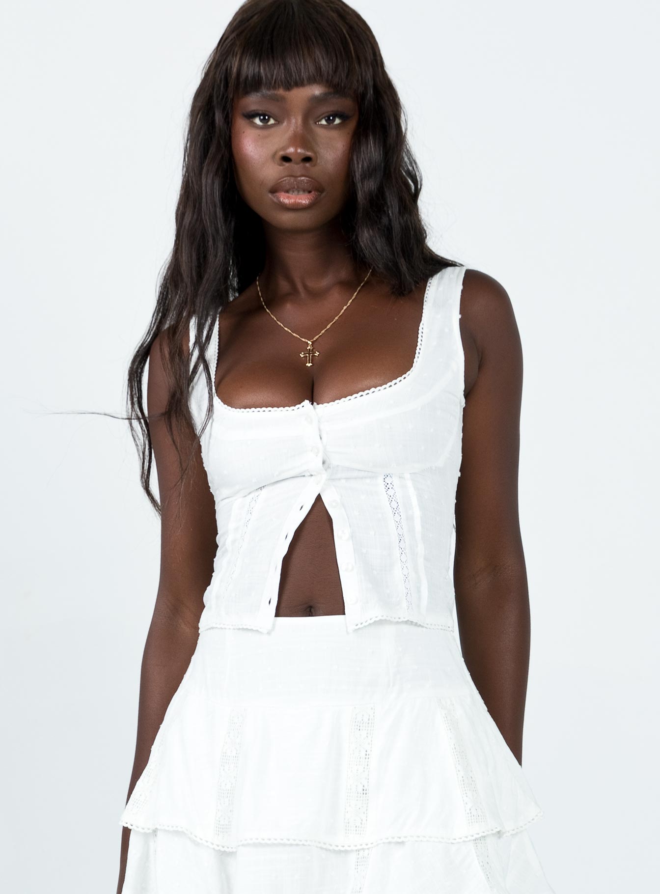 Cheyla Top White - women's top by Ellevoria - view 2