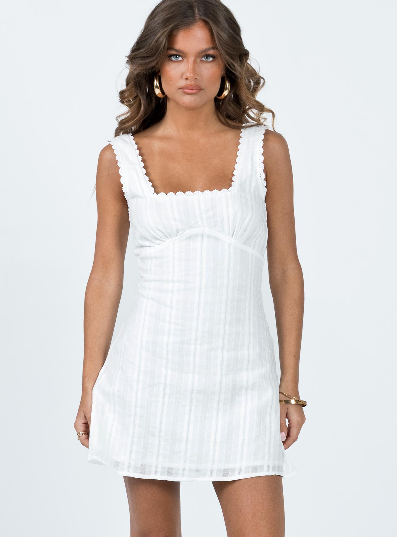 Dasha Mini Dress White - women's fashion by Ellevoria - view 2