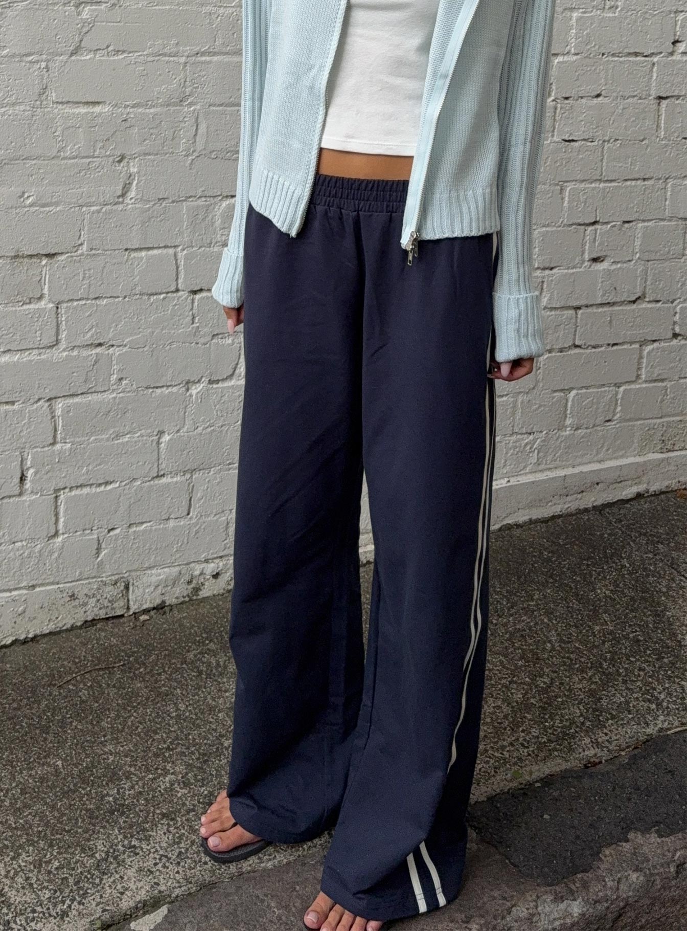 Circuit Track Pants Navy - loose fit women's bottoms by Ellevoria