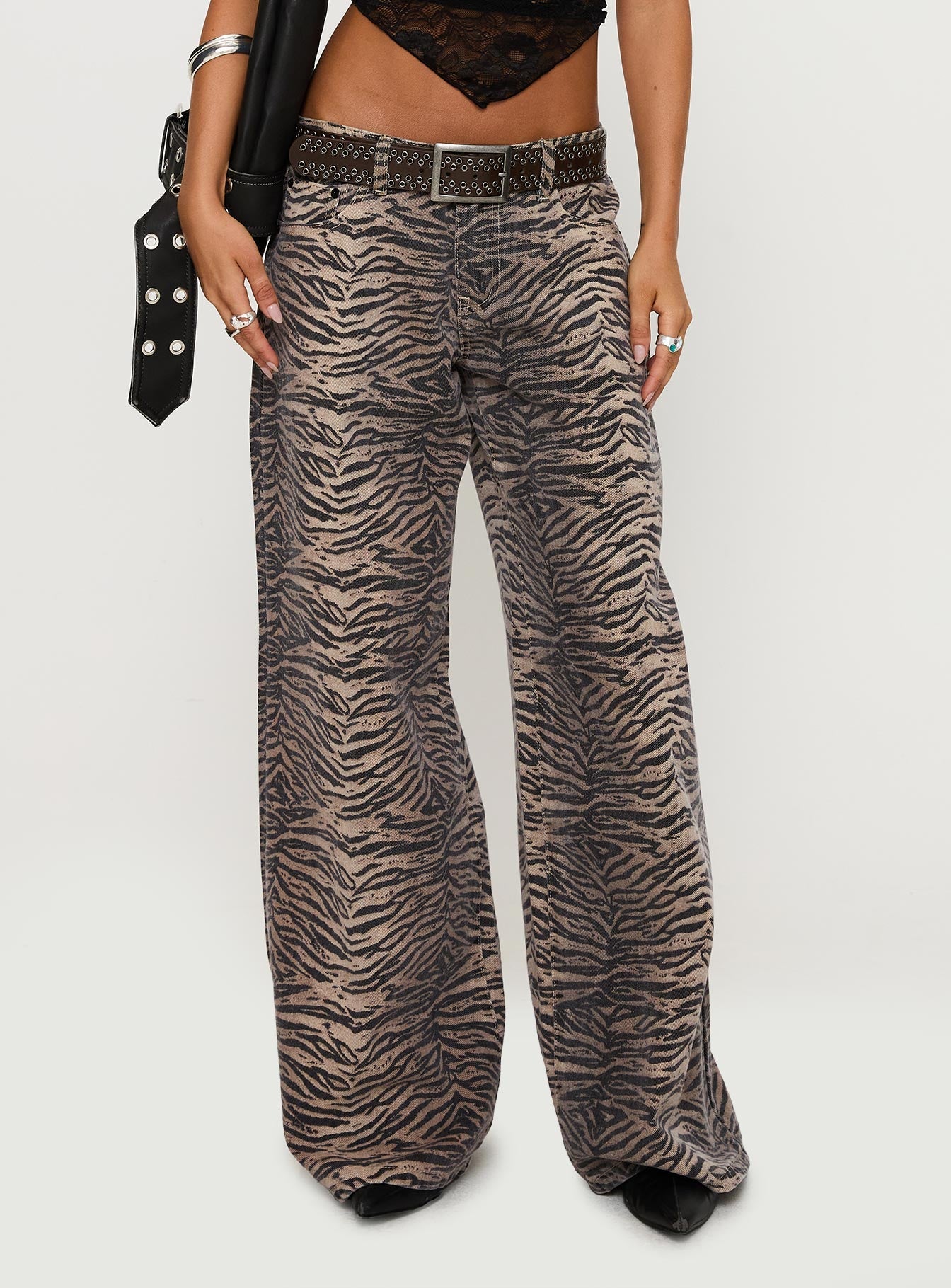 Radical Low Rise Baggy Jeans Tiger women's denim jeans by Ellevoria