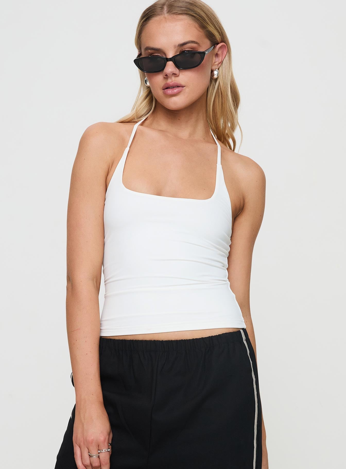 Ezekiel Nylon Top White - women's top by Ellevoria - view 2
