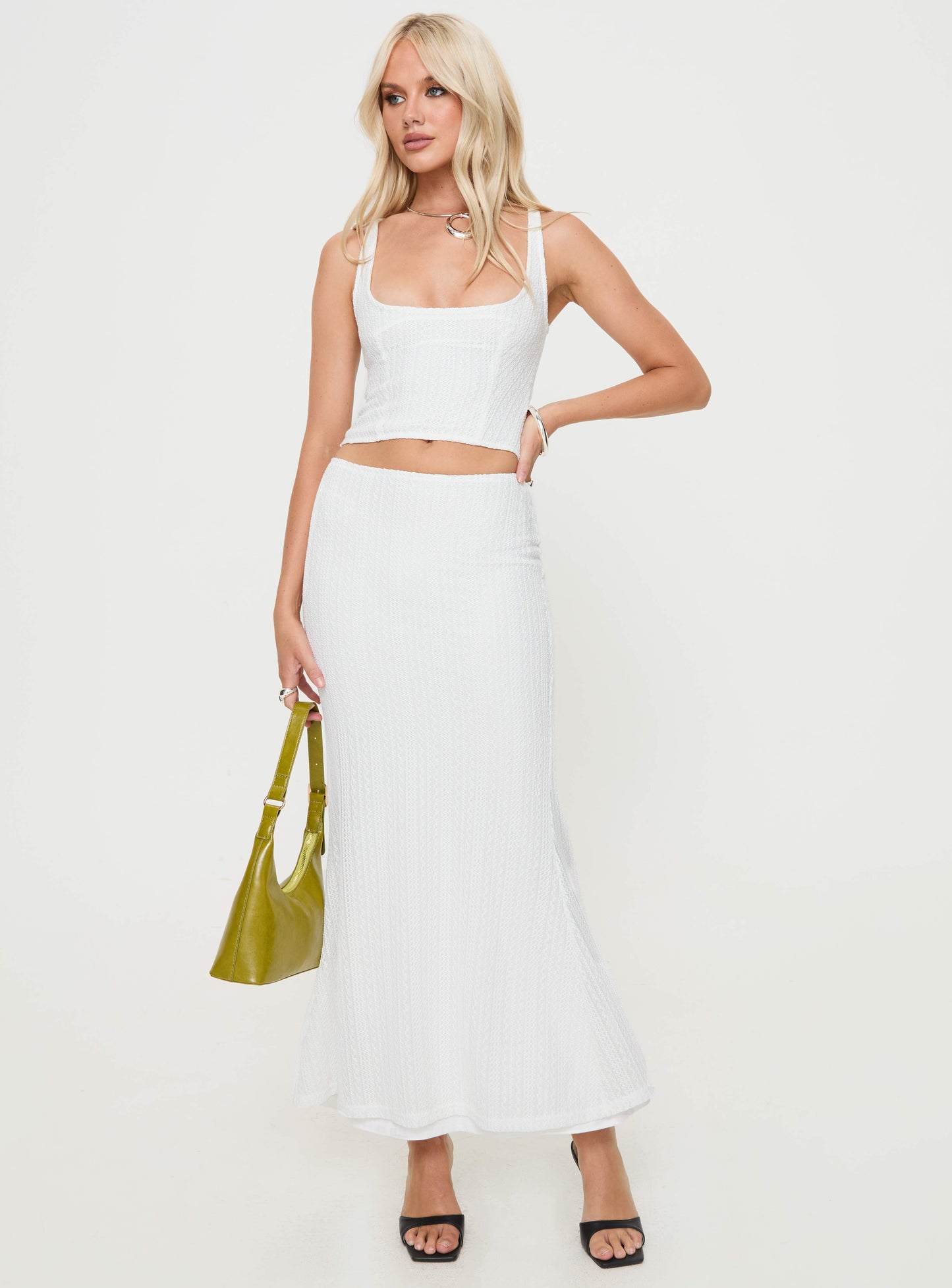 Redemption Set White women's skirt set by Ellevoria