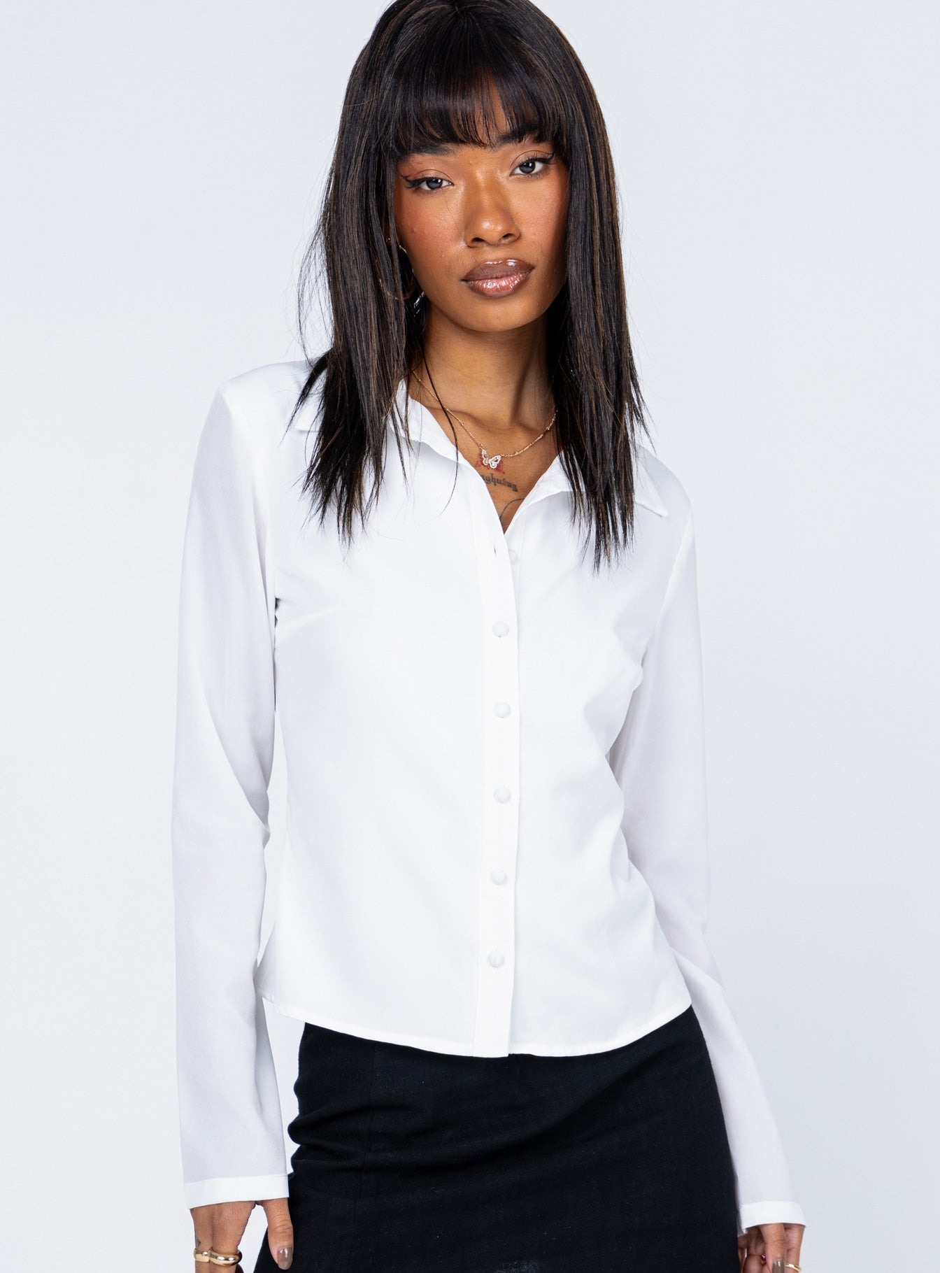 Anni Shirt White - women's shirt by Ellevoria - view 3