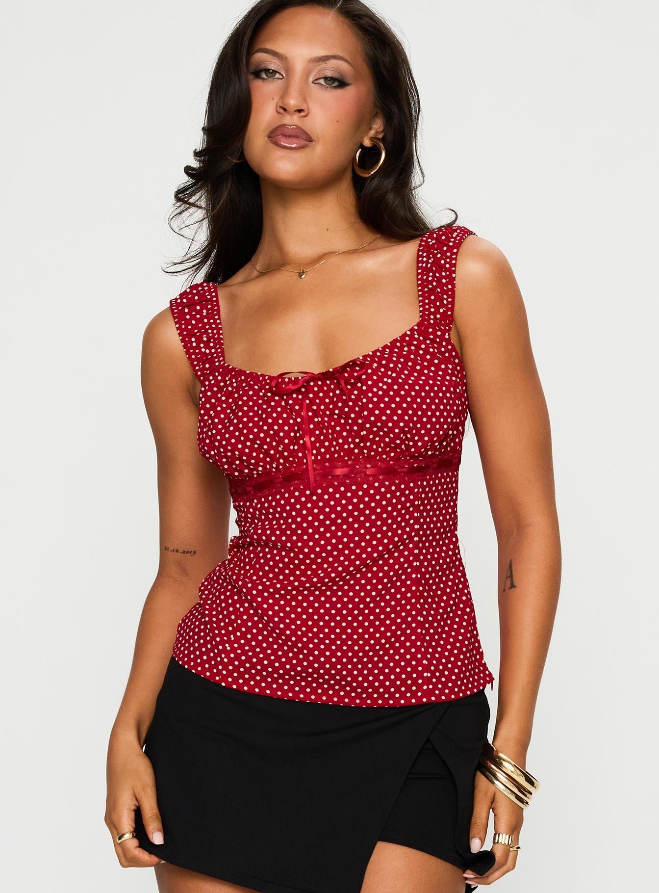 Garconne Top Red Polka Dot - women's top by Ellevoria - view 3