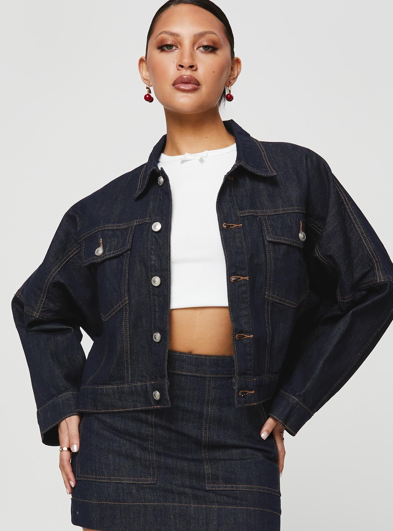 Hughes Jacket Dark Wash Denim women's jacket by Ellevoria