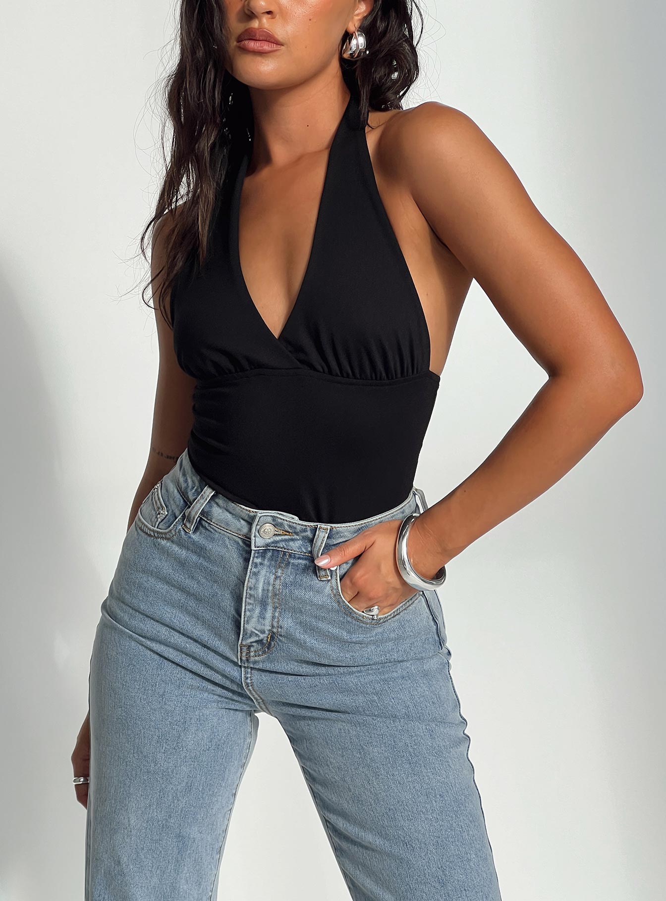 Whimsy Halter Top Black - women's top by Ellevoria - view 8
