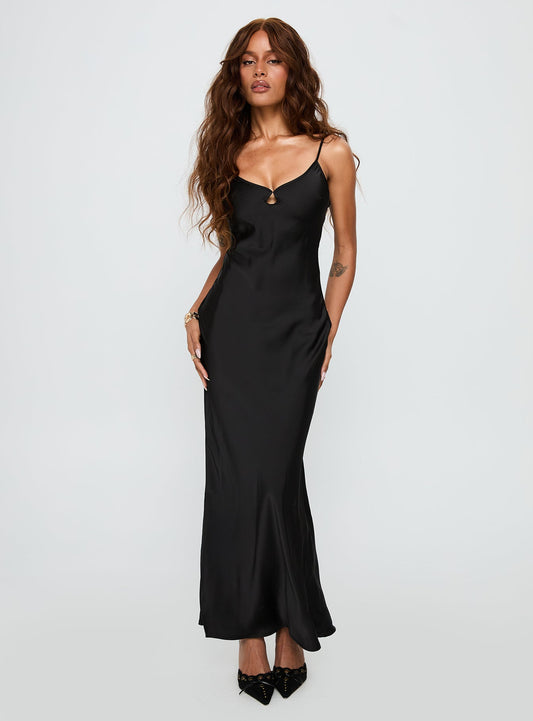 Mind Reader Maxi Dress Black - women's maxi dress by Ellevoria