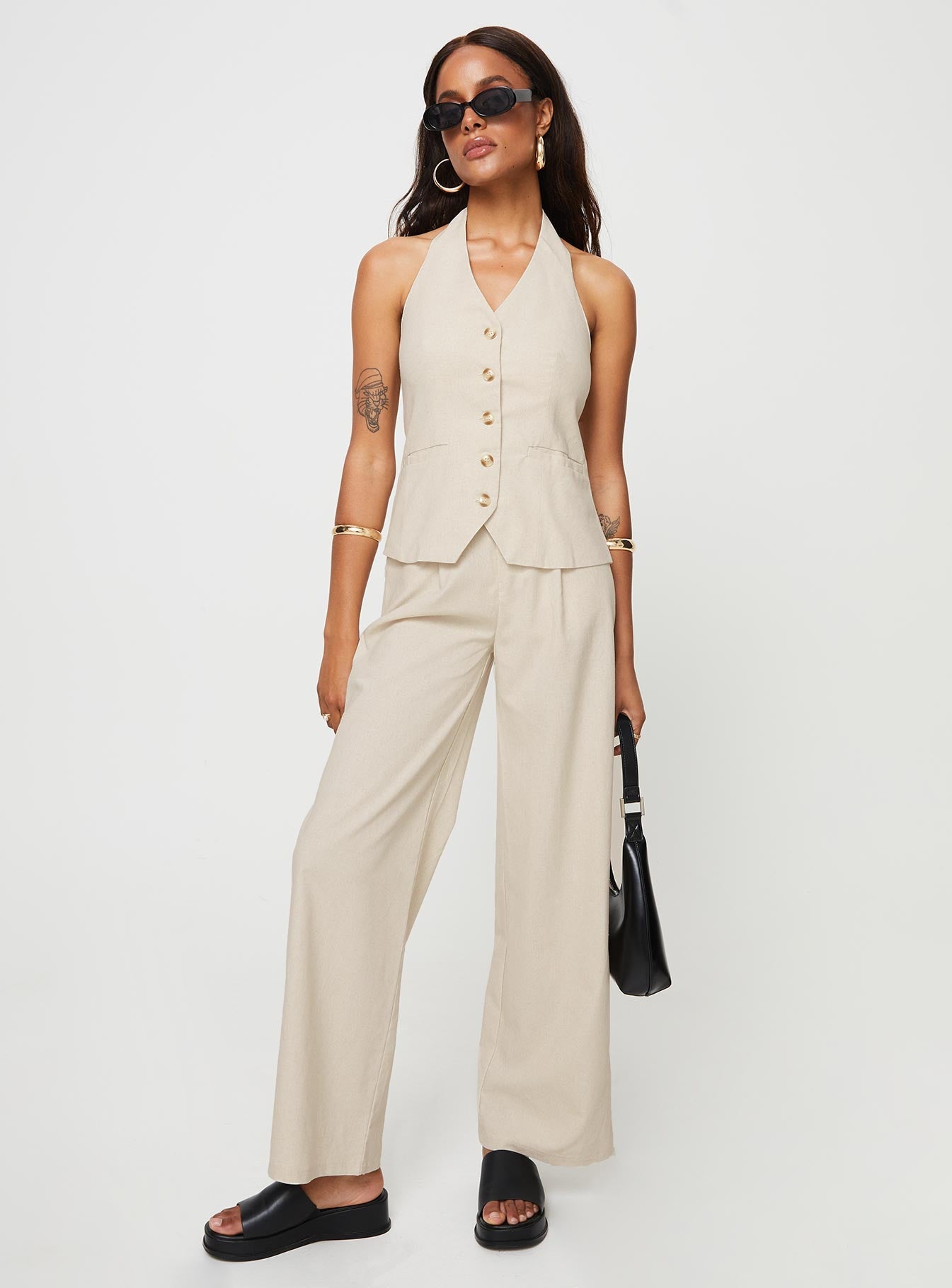 Cassiopeia Set Beige women's pant set by Ellevoria