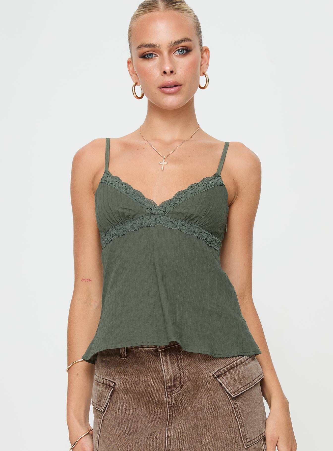 Lunya Top Green - women's top by Ellevoria - view 2