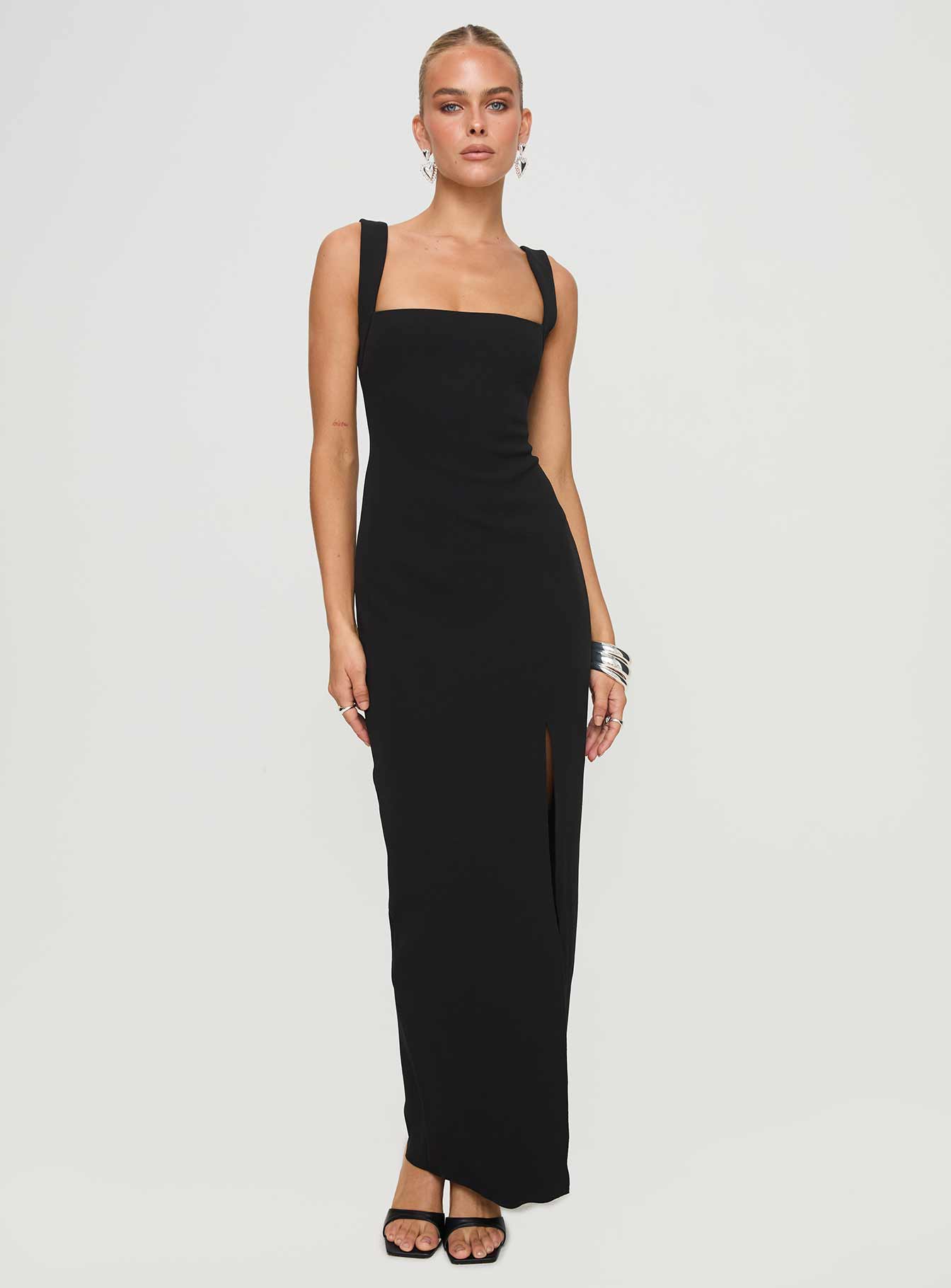 Bombshell Maxi Dress Black - women's maxi dress by Ellevoria - view 2