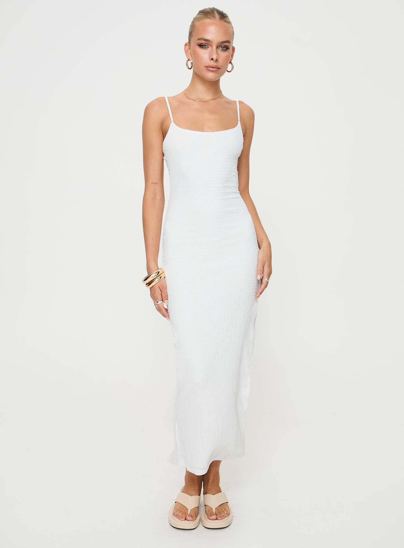 Elestria Maxi Dress White - women's maxi dress by Ellevoria - view 2