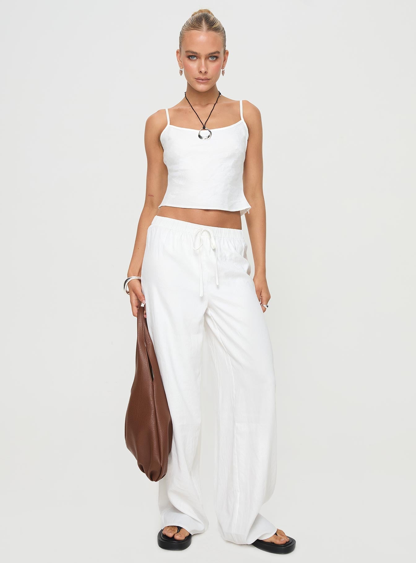 Paigey Set White women's pant set by Ellevoria