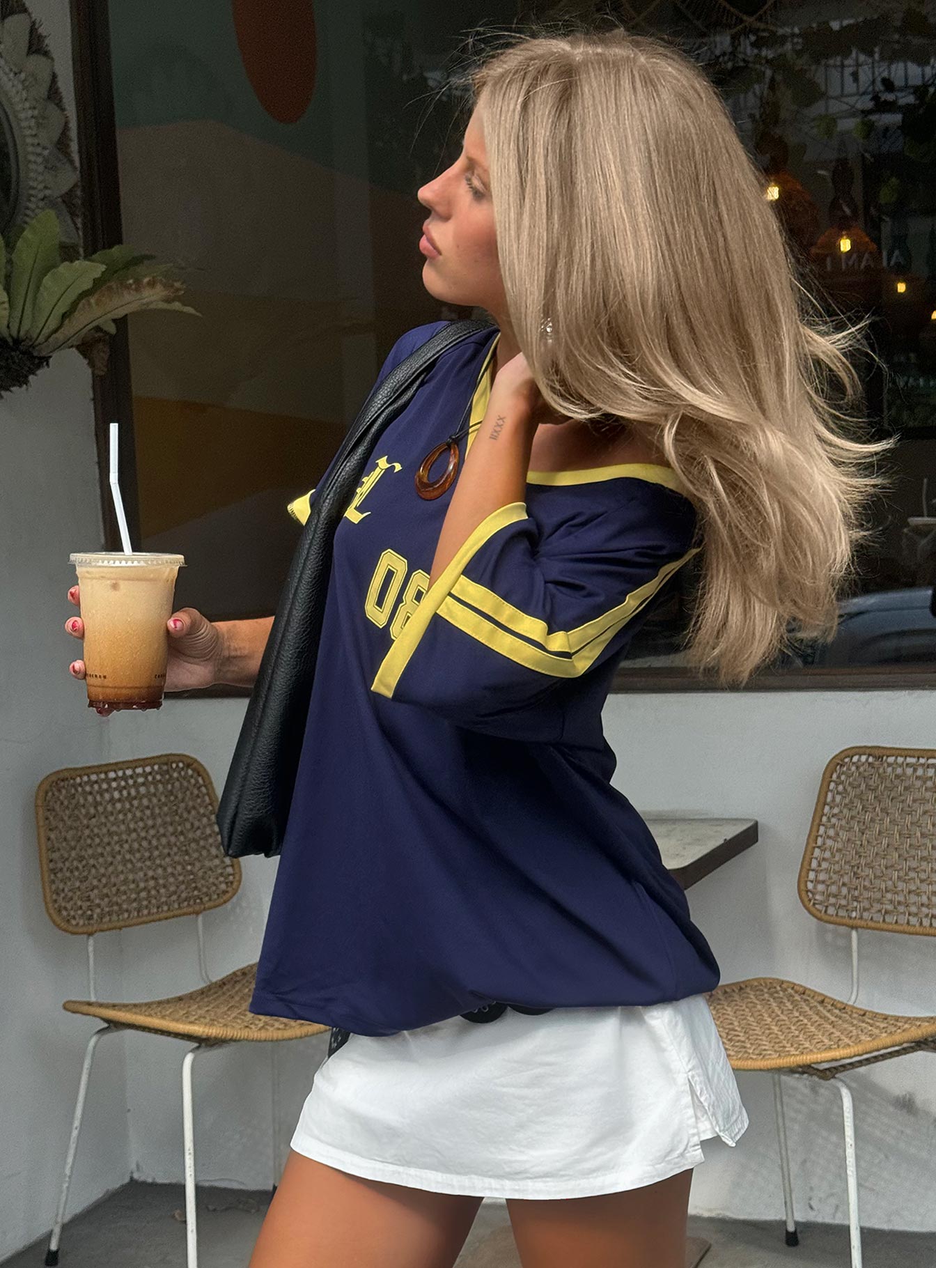 Spectate Tee Navy - women's top by Ellevoria - view 8
