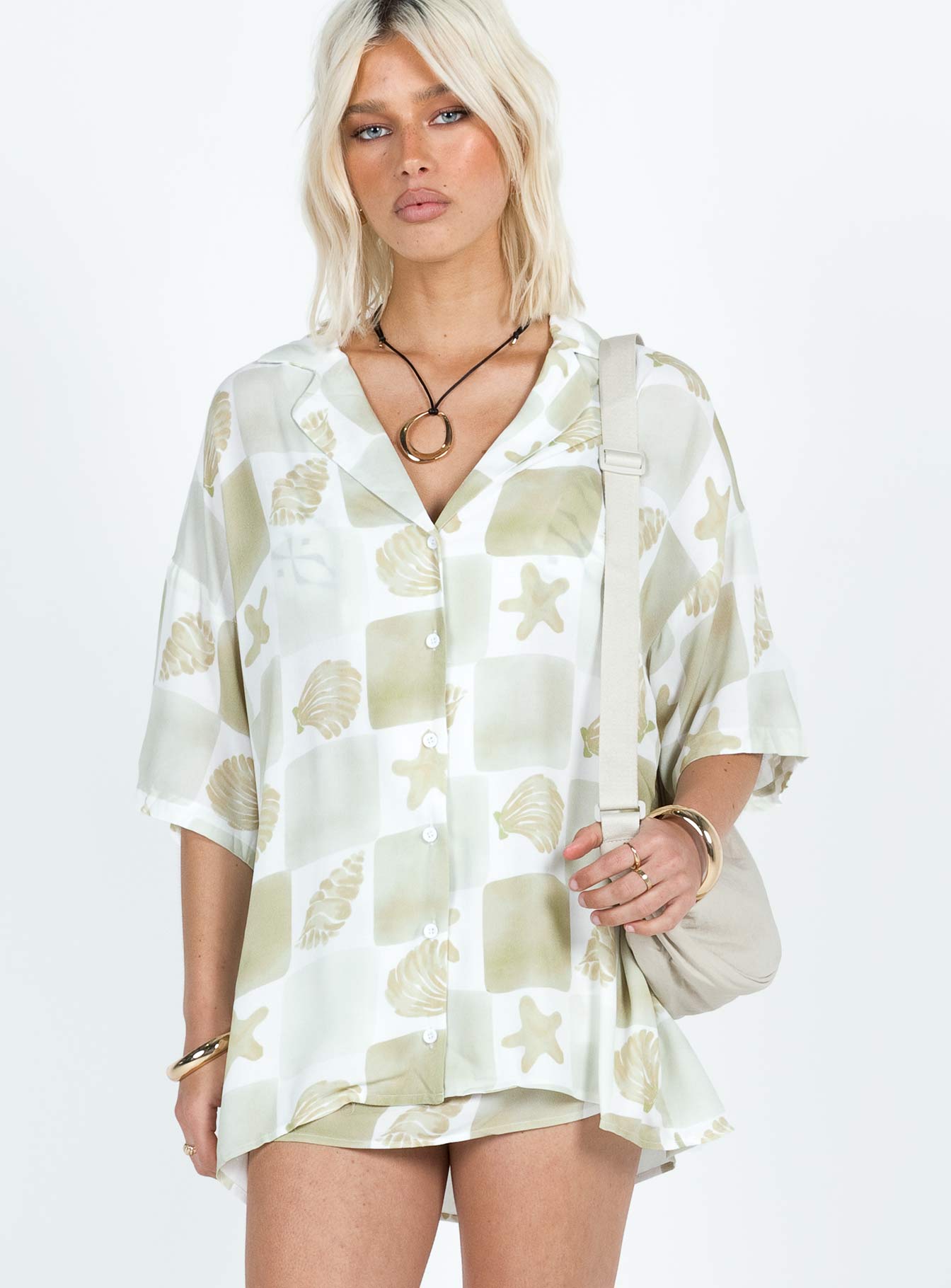Caraliia Shirt Green - women's shirt by Ellevoria - view 3
