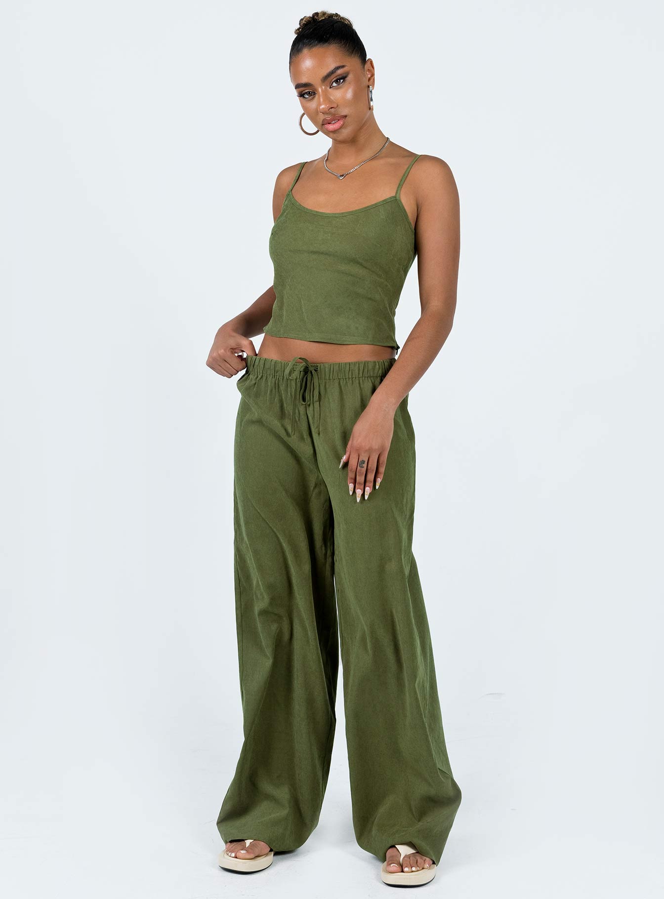 Paigey Set Khaki women's pant set by Ellevoria