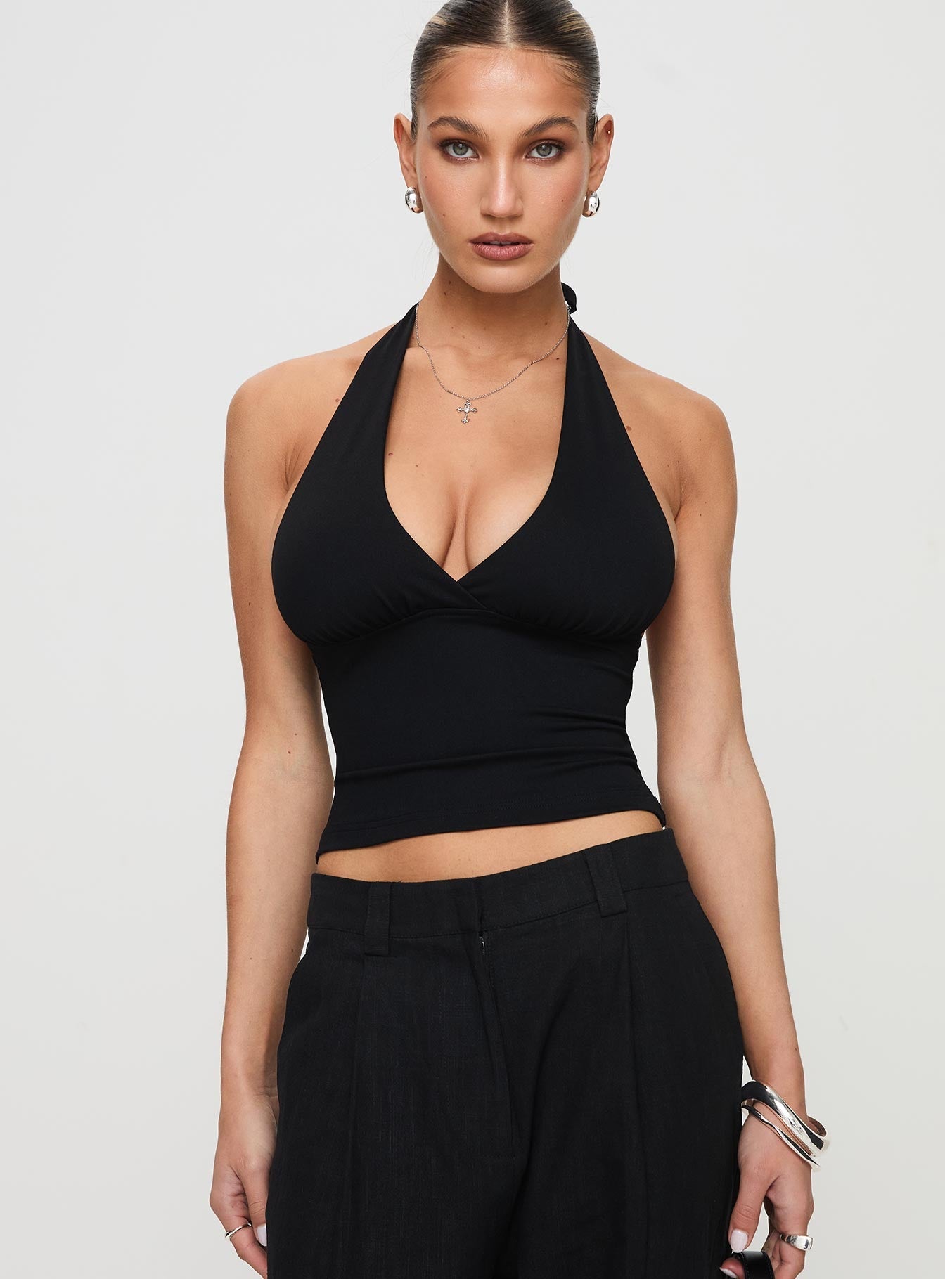 Whimsy Halter Top Black - women's top by Ellevoria - view 2