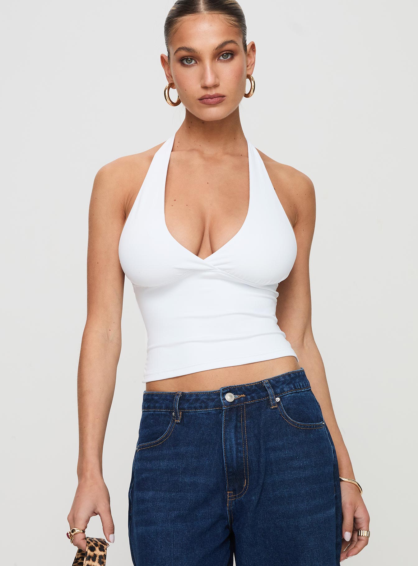 Whimsy Halter Top White - women's top by Ellevoria - view 2