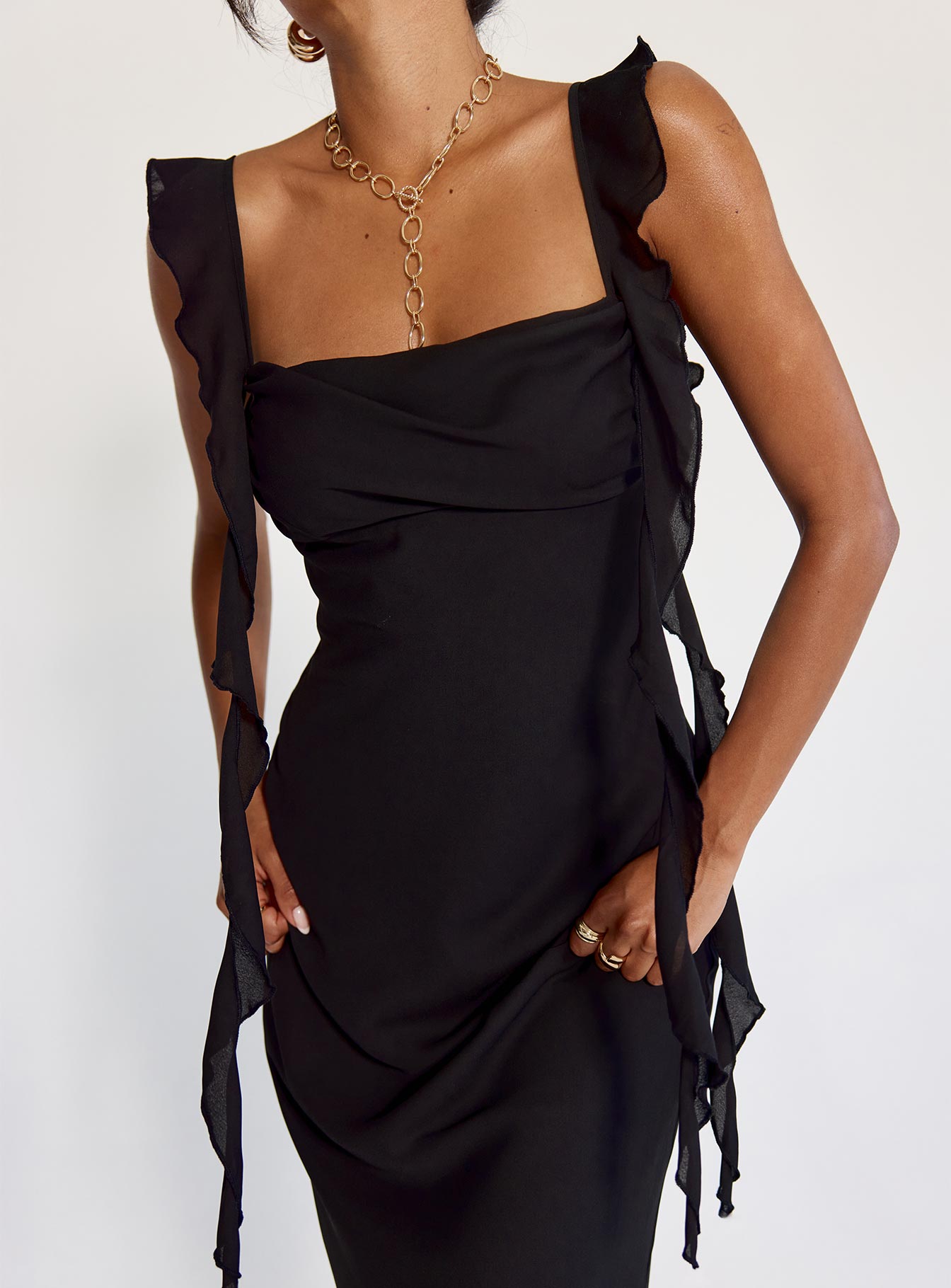 Lanai Maxi Dress Black - women's maxi dress by Ellevoria