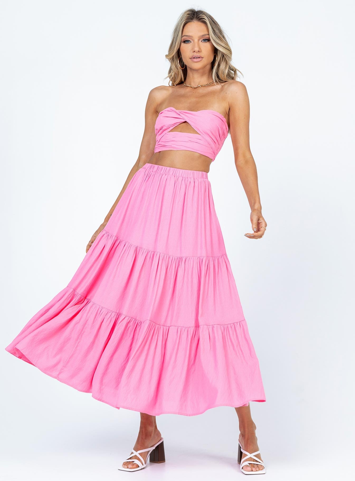Allie Set Pink women's skirt set by Ellevoria