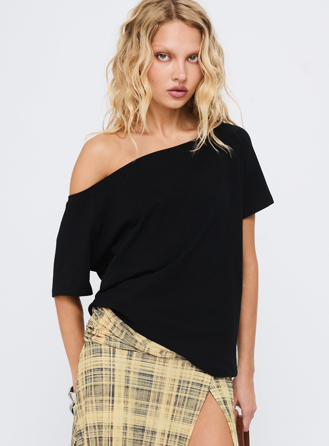 Icon Baby Off Shoulder Top Black - women's top by Ellevoria - view 8