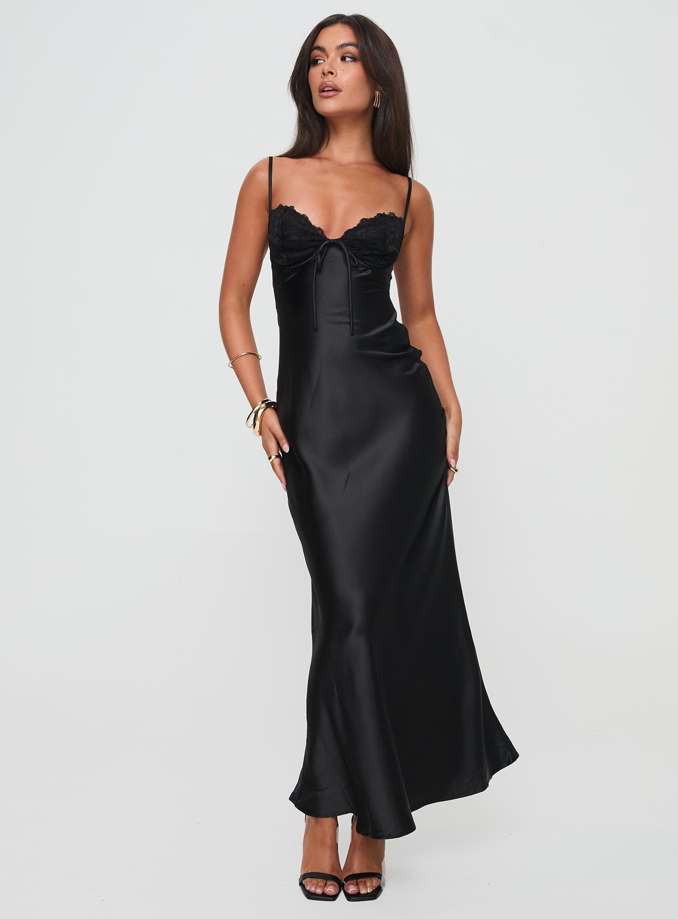 Fadyen Bias Cut Maxi Dress Black - women's maxi dress by Ellevoria - view 2