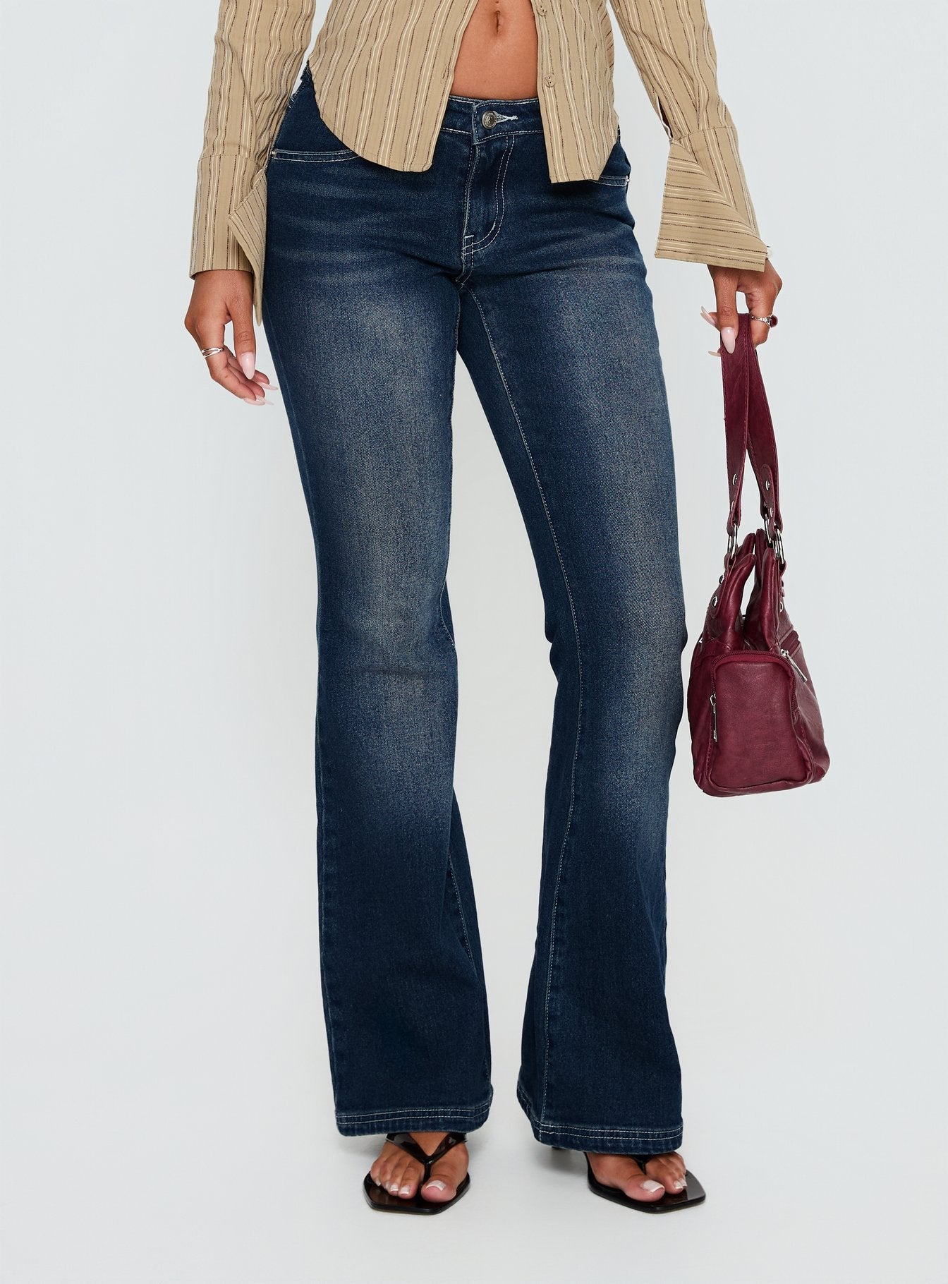 Zilvia Bootleg Mid Rise Jeans Raw Denim women's denim jeans by Ellevoria