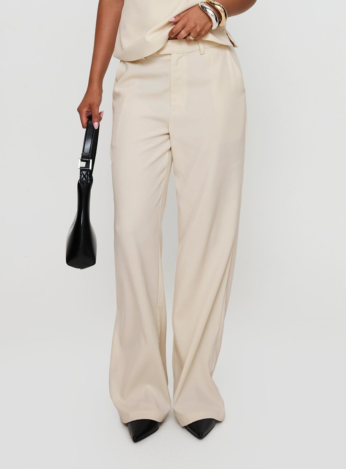Irresistible Wide Leg Pant Cream Petite women's pant set by Ellevoria