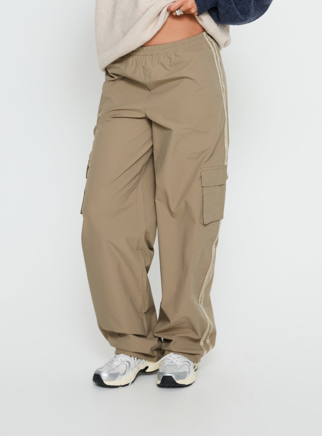 Ellyn Baggy Cargo Pants Khaki - loose fit women's bottoms by Ellevoria
