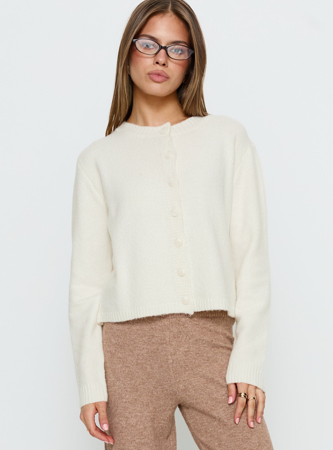 Denmark Cardigan White women's sweater by Ellevoria
