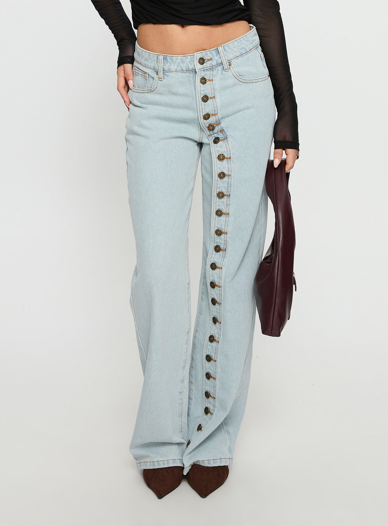 Penny Mid Rise Straight Leg Jeans Light Denim women's denim jeans by Ellevoria