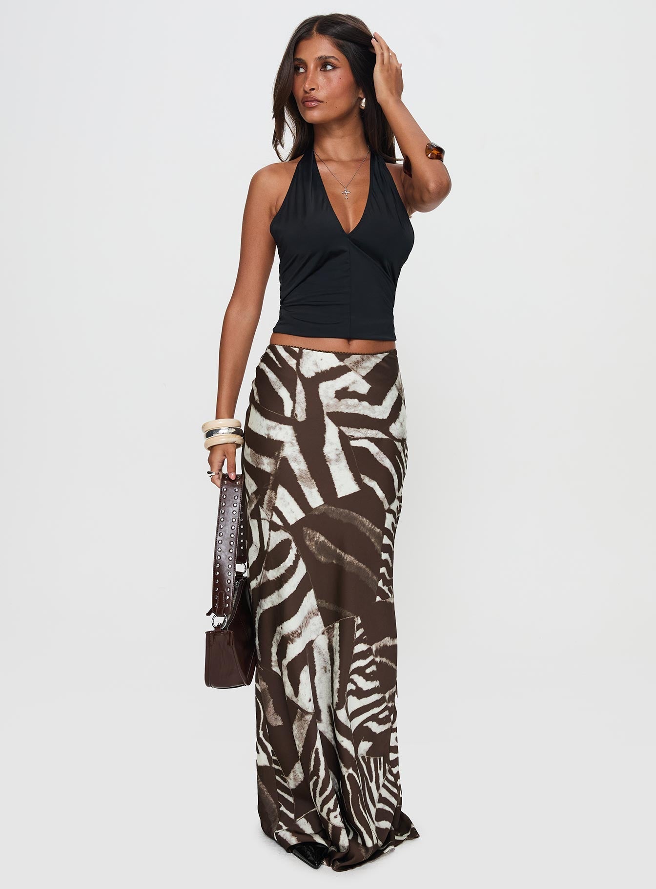 Rowana Maxi Skirt Multi women's skirt by Ellevoria
