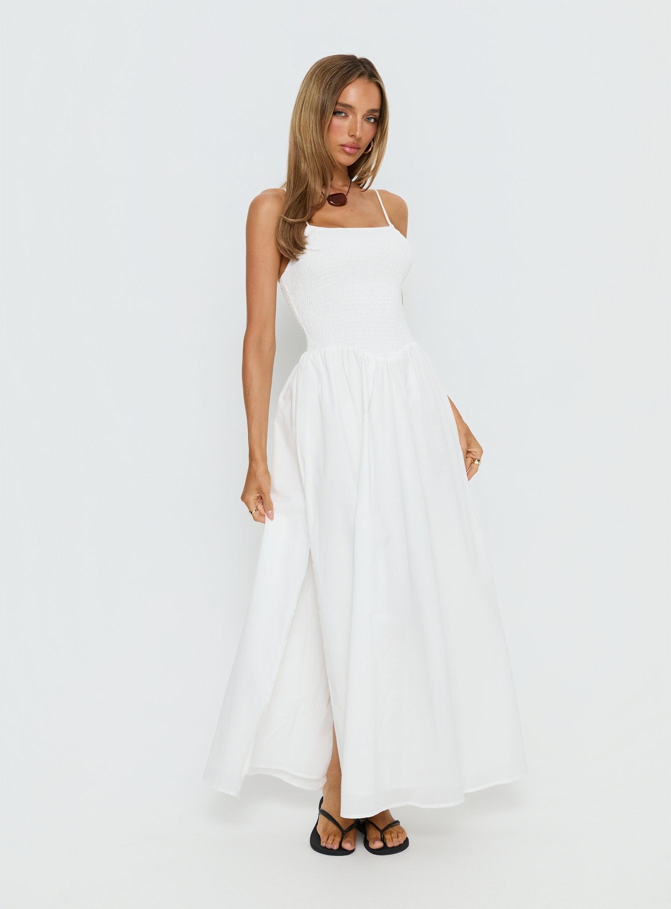 Carys Maxi Dress White - women's maxi dress by Ellevoria - view 2