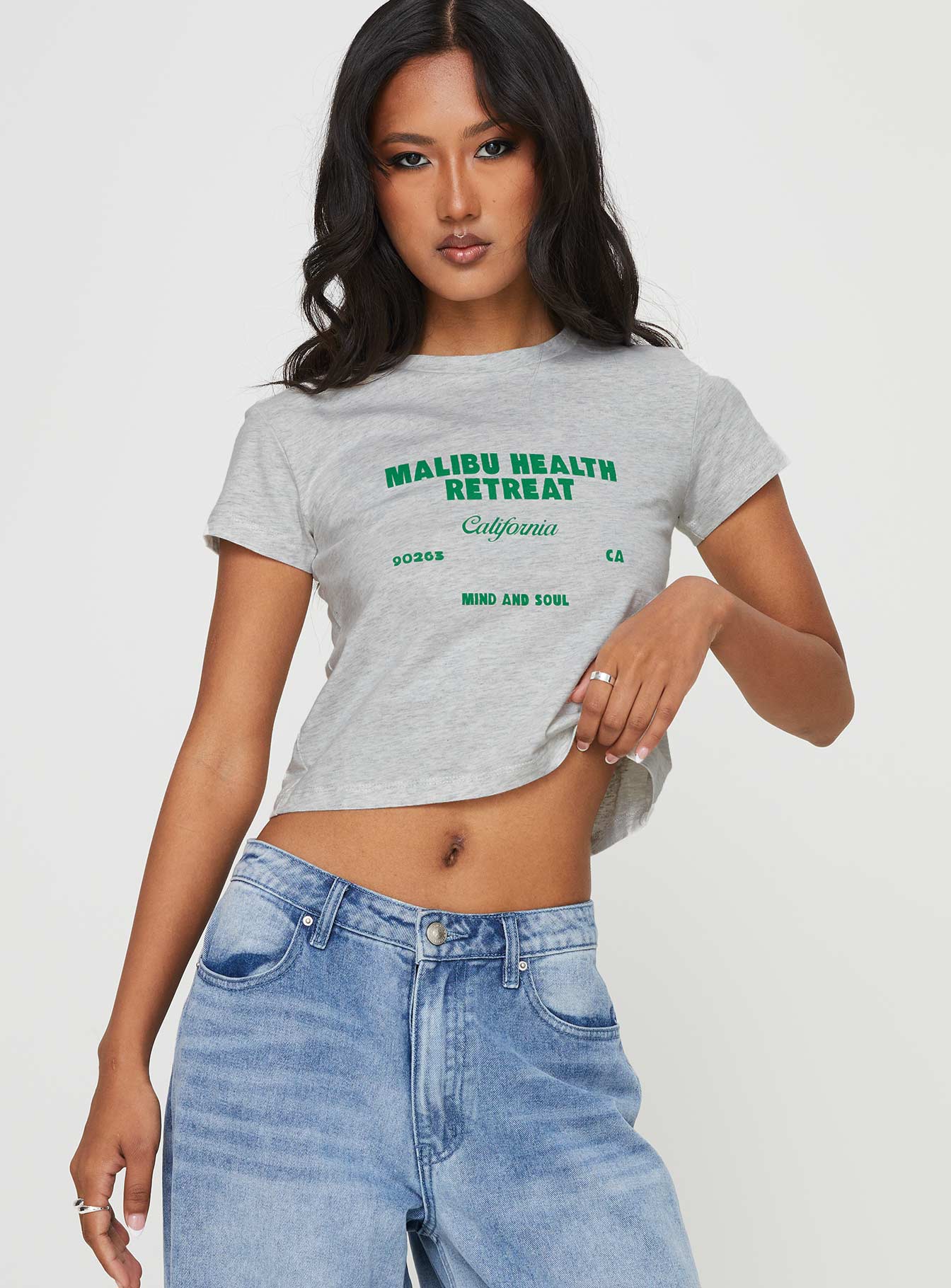 Malibu Retreat Tee Grey - women's top by Ellevoria - view 2
