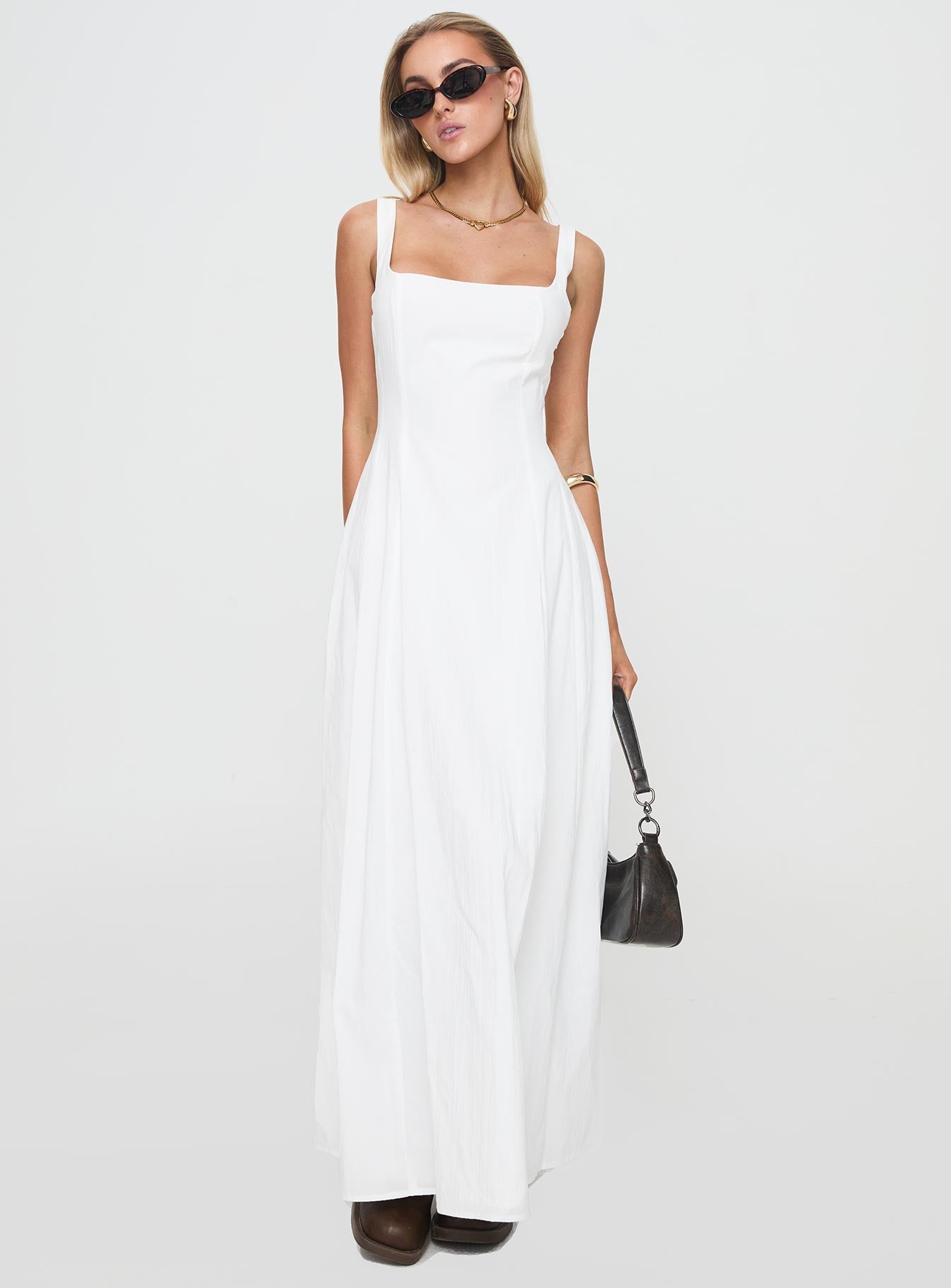 You Can Maxi Dress White - women's maxi dress by Ellevoria - view 2